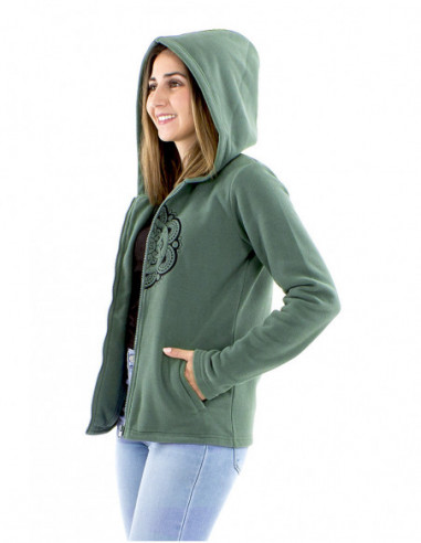 Veste polaire courte mandala