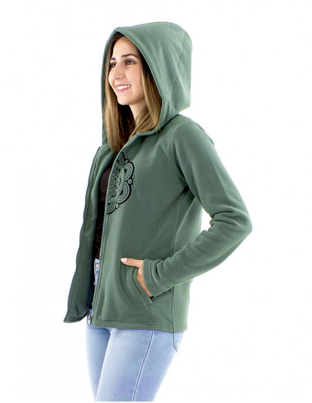 Veste polaire courte mandala