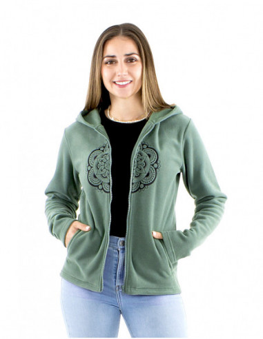 Veste polaire courte mandala