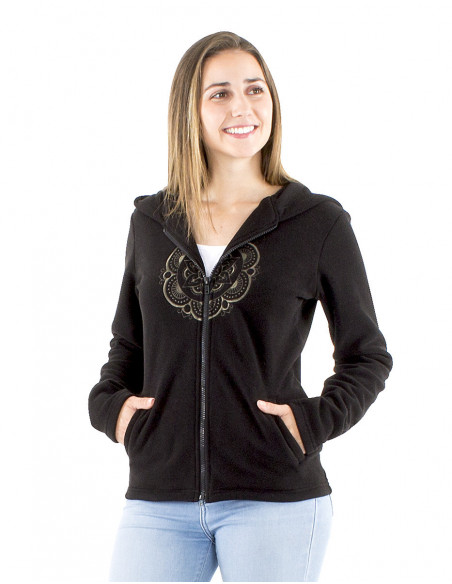 Veste polaire courte mandala