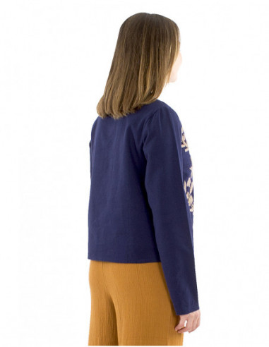 Veste style caban brodée main