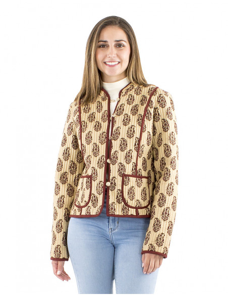 Bohemian quilted reversible jacket