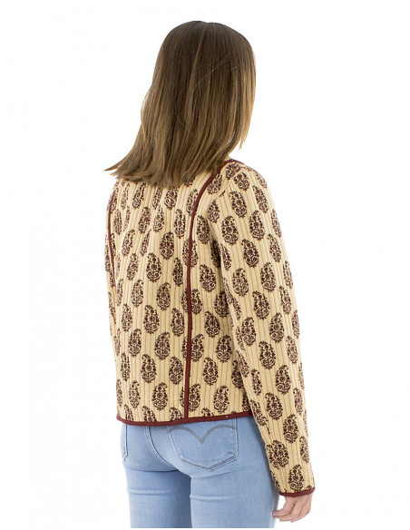 Bohemian quilted reversible jacket