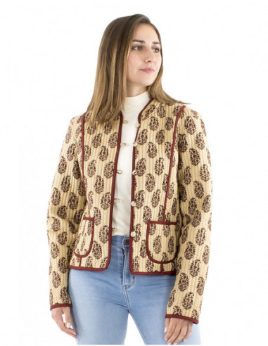 Bohemian quilted reversible jacket