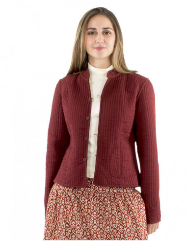 Bohemian quilted reversible jacket