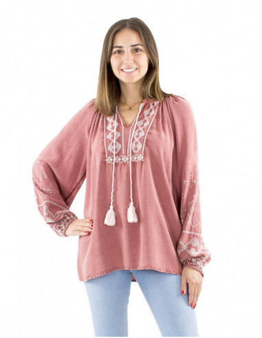 Oriental ethnic style blouse