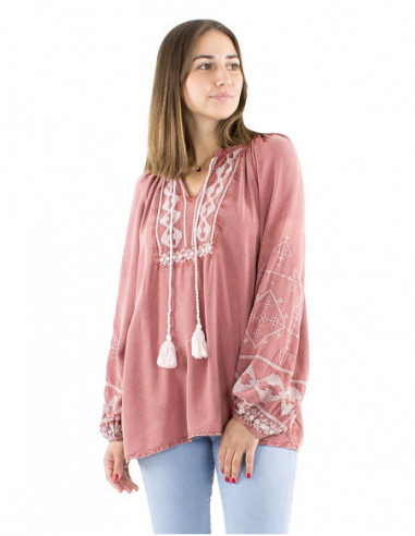 Oriental ethnic style blouse