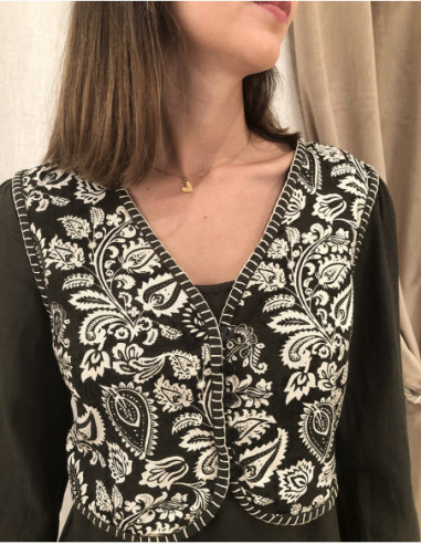 Robe courte boléro à motif