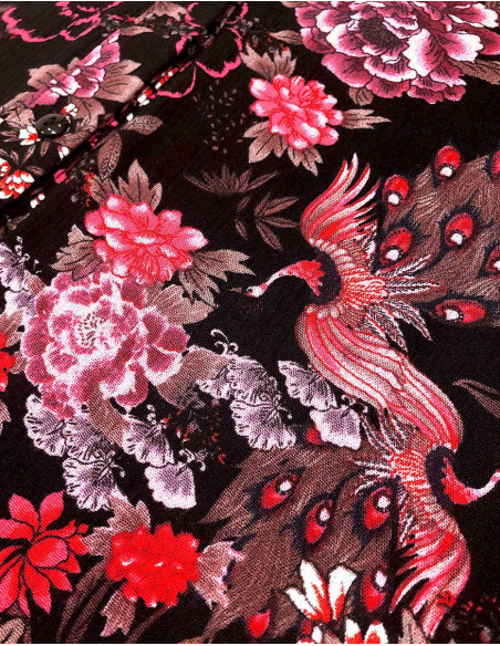 Chemisier à fleurs style rétro