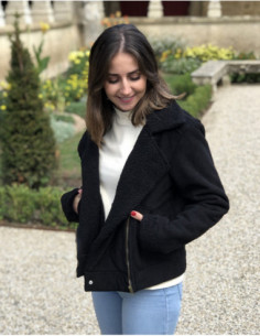 Veste velours côtelé fourrée