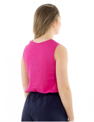 Bohemian sleeveless top with ties