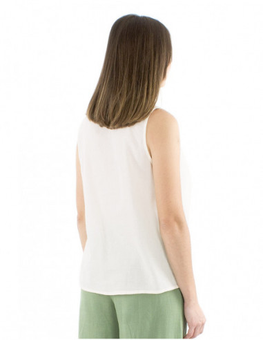 Bohemian sleeveless top with ties