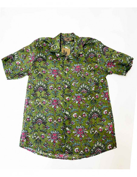 Men's bohemian cotton shirt