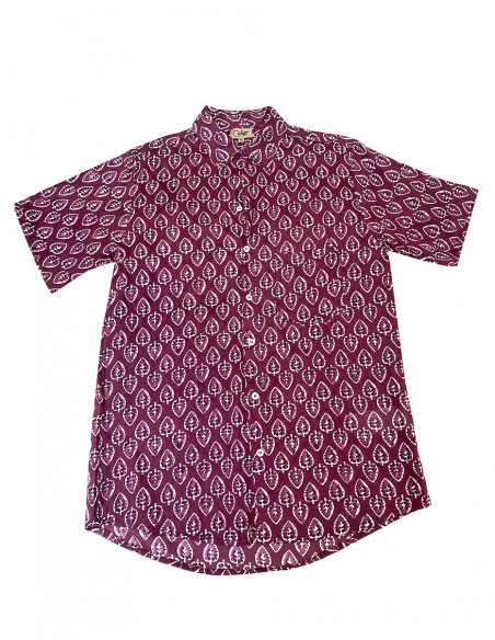 Men's cotton shirt ethnic pattern