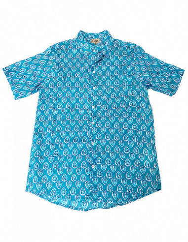 Men's cotton shirt ethnic pattern