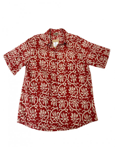 Chemise homme coton motif indien