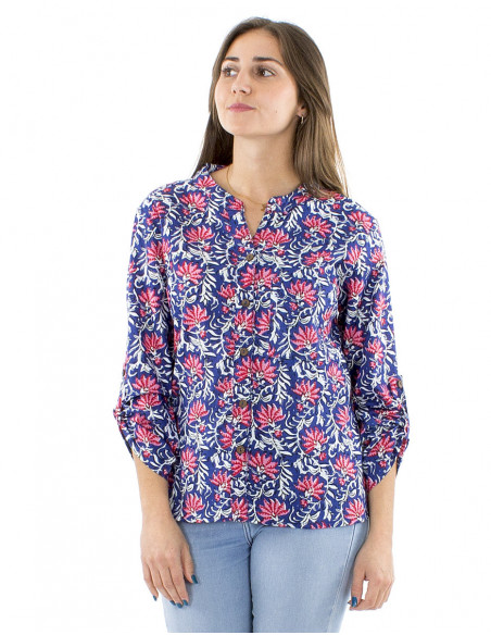 Cotton ethnic printed cotton blouse