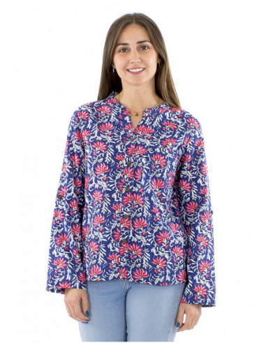 Cotton ethnic printed cotton blouse