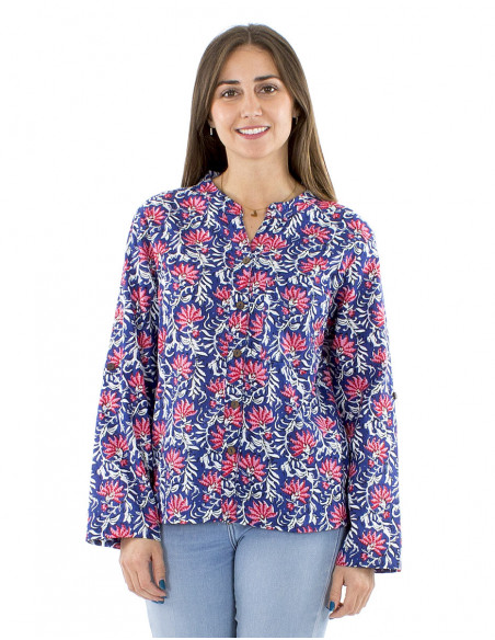 Cotton ethnic printed cotton blouse