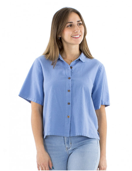 Large short cotton blouse