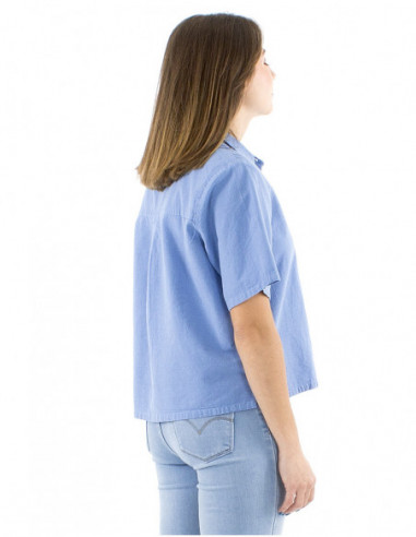 Chemisier femme court et ample coton