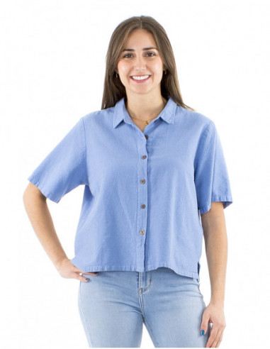Chemisier femme court et ample coton