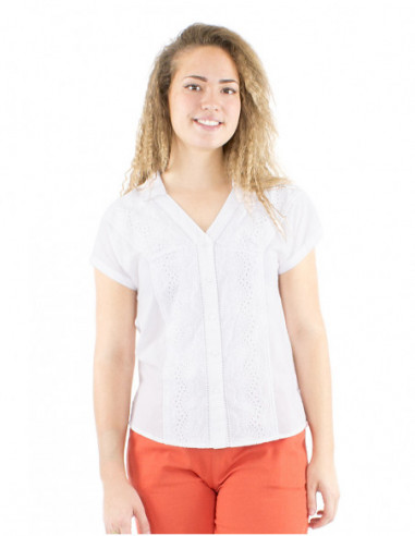 Cotton hand embroidered boho blouse