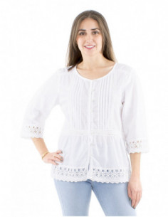 Cotton blouse with lacework 2