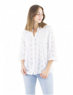Chemisier coton broderies anglaises 2