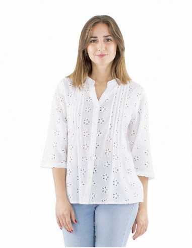 Cotton blouse english embroideries