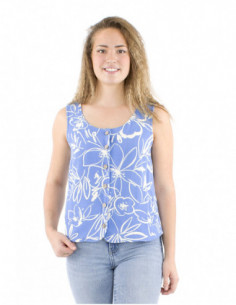 Veste sans manches bohème fleurs