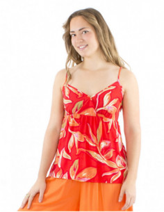 Boho colorful top with straps