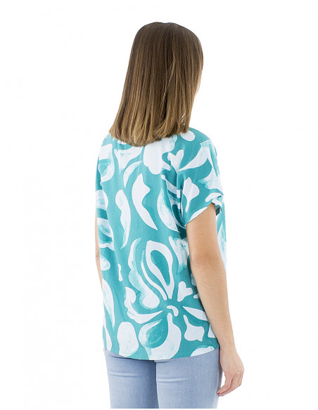 Fluid top ethnic abstract pattern
