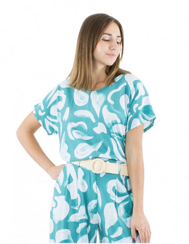 Fluid top ethnic abstract pattern