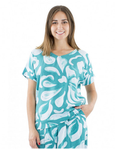 Fluid top ethnic abstract pattern