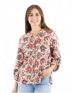 Boho cotton blouse flowery... 2