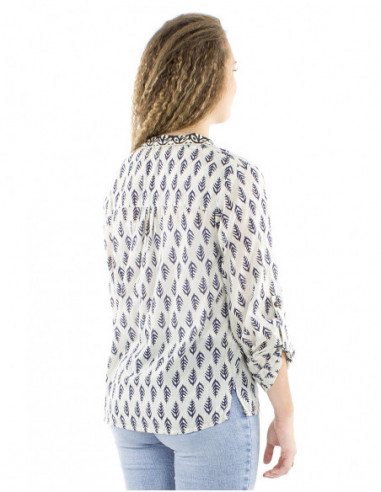 Chemisier coton léger motif ethnique indien
