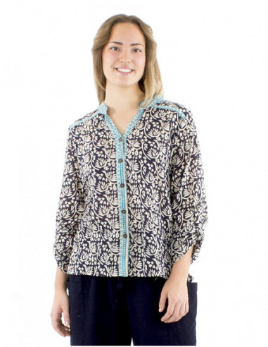 Ethnic cotton blouse indian pattern