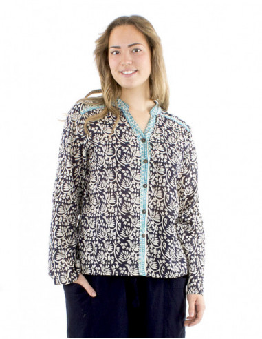 Ethnic cotton blouse indian pattern