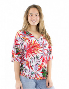 Chemisier manches 3/4 tropical 2