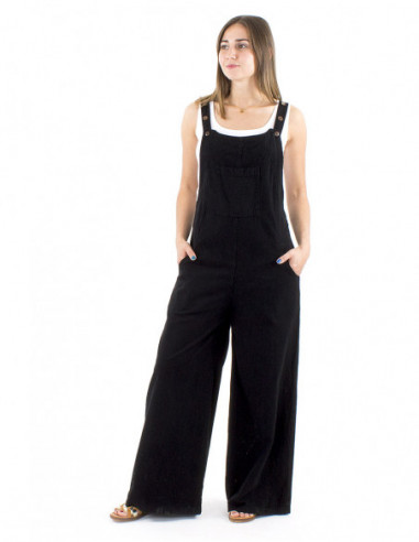 Cotton overall plain fabric with pockets