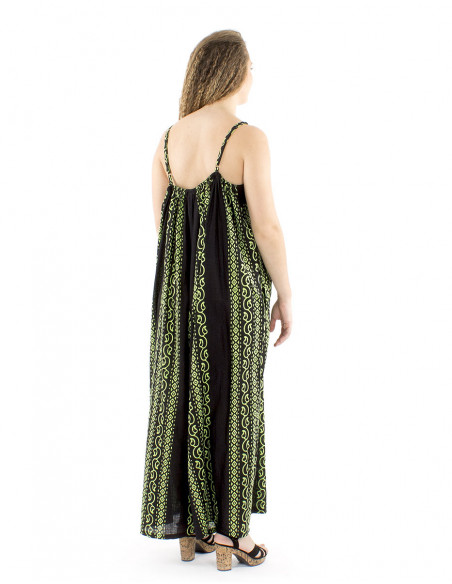 Salopette coton été motif ethnique