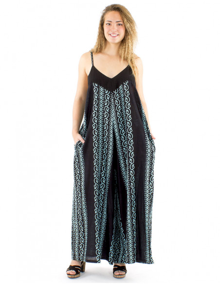 Cotton summer overall ethnic pattern