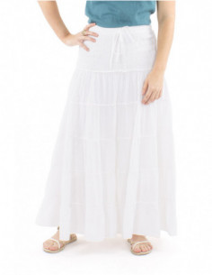 Jupe longue bohème romantique coton 2