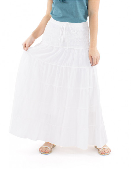 Long boho romantic skirt 100% cotton