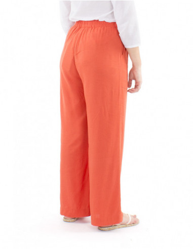 Pantalon droit avec lin