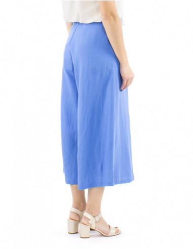 Pantalon jupe-culotte ceinture bohème