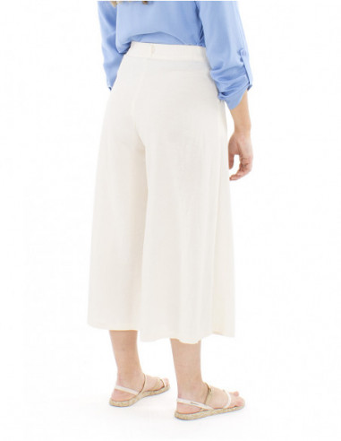 Pantalon jupe-culotte ceinture bohème