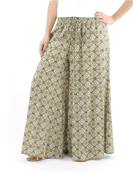 Pantalon ethnique coton oversize