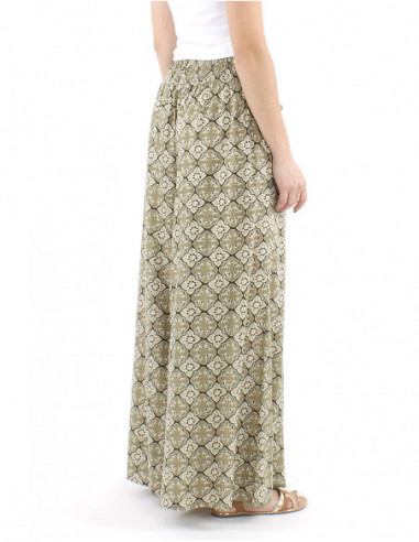 Ethnic cotton pants oversized cut